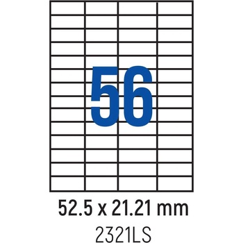 Spree Етикети лепящи 56 бр. , 52.5x21.2 мм, 100 л. , A4 (3800884030080)