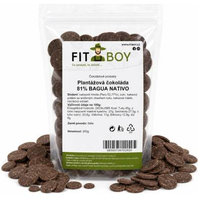 Fitboy Plantážová 81% Bagua Nativo 200 g