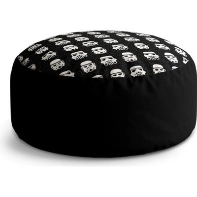 Sablio Okrúhly taburet Circle Star Wars Stormtrooper Pattern: 38x48 cm