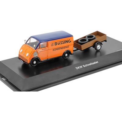 Schuco DKW Schnellaster Bussing s přívěsem 1:43