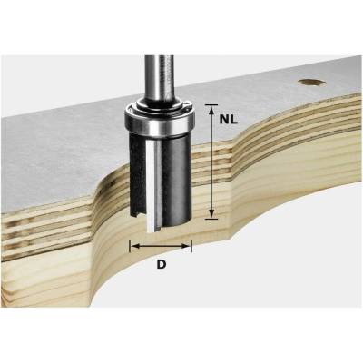 Festool 491028 zarovnávacia fréza Dĺžka 62 mm Vonkajší Ø 19.05 mm Pracovná dĺžka 25 mm Ø hriadeľa 8 mm