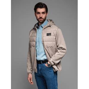 Ombre Clothing Мъжко леко цветно спортно яке с полар Ombre Clothing Ombre Clothing | Siv | МЪЖЕ | S