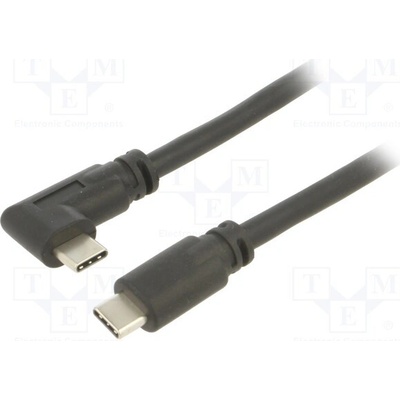 VCOM CU414 USB 3.2, USB C vidlice, USB C úhlová zástrčka, 5m, černý