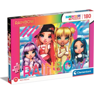 CLEMENTONI Rainbow High: Violet Ruby Sunny a Skyler 180 dílků
