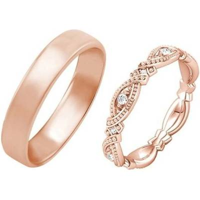 Eppi Vintage prsten s lab grown diamanty a klasický komfortní prsten Yash RW44449