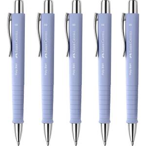 Faber-Castell - Ballpoint pen Poly Ball Pale Iris, 5 pieces - 205271 (205271)