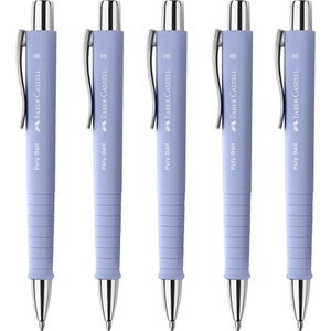 Faber-Castell - Ballpoint pen Poly Ball Pale Iris, 5 pieces - 205271 (205271)