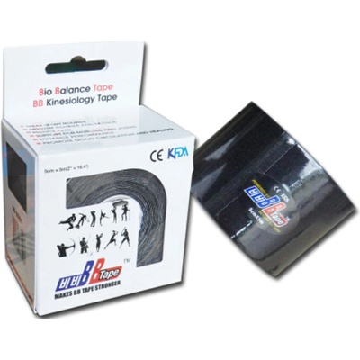 BB Tape kineziologický tejp s turmalínom čierna 5 m x 5 cm