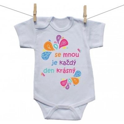 Boodyy Body s krátkým rukávem Se mnou je každý den krásný
