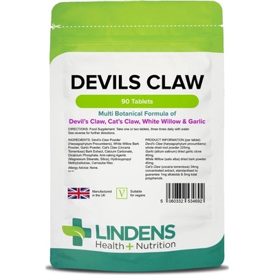 LINDENS Health + Nutrition Čertův dráp Multibotanická formule 90 tablet