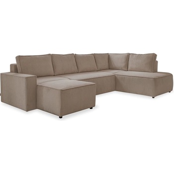 Miuform Бежов разтегателен ъглов диван от рипсено кадифе (десен ъгъл/"U" форма) Brave Dave - Miuform (1657PO2)