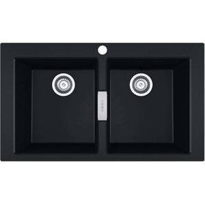 Franke Sirius 2.0 - Мивка Tectonite S2D 620-86, 86x50 cm, черна 143.0637. 161 (143.0637.161) Мивка за вграждане