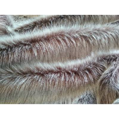 Umelá kožušina, hnedý melír, 36 mm vlas metráž: min. 0,2 bm