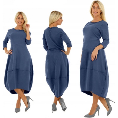Fashionweek pohodlné teplákové šaty MF896 jeans