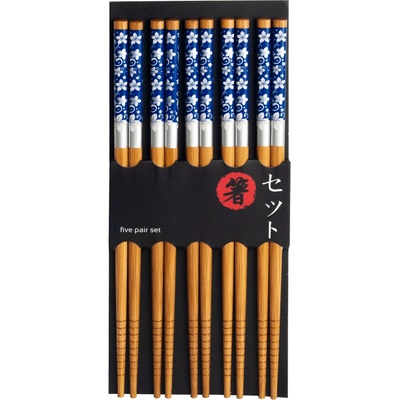 Emro Čínske paličky set 5 párov s kvetmi