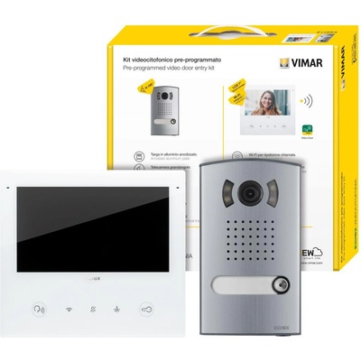 Vimar K40517. E Еднофамилен видеодомофонен комплект Due Fili Plus Wi-Fi 7'' тъч LCD цветен дисплей (K40517.E)