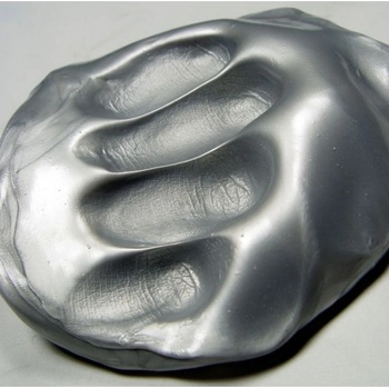 Inteligentní plastelína Zářívá stříbrná (metalická)