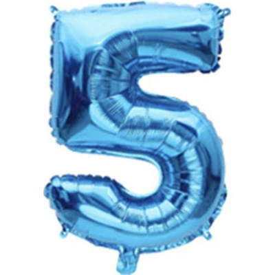 Fóliový balón čísla modré 82 cm Čísla: 5