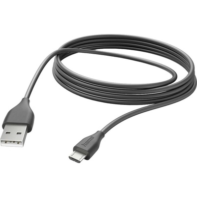 Hama 00201588 Nabíjecí USB USB 2.0 USB-A zástrčka USB Micro-B zástrčka 3m černý
