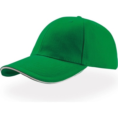 Atlantis Headwear Liberty Sandwich 6 panelová COT33000534399 light green Zelená světlá/bílá