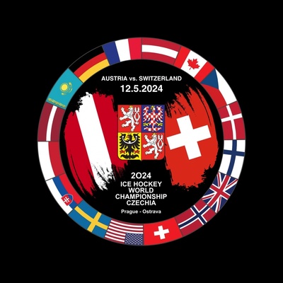FansArena Puk Ice Hockey World Championship Czechia MS 2024 Dueling 12.5.2024 Austria vs. Switzerland