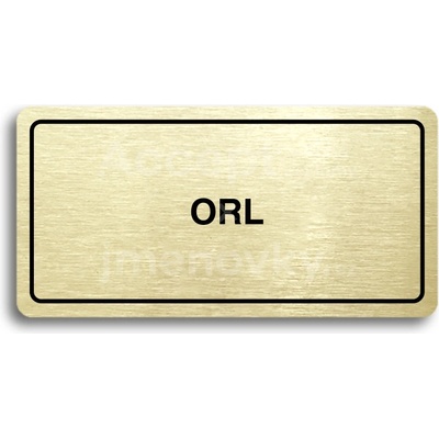 ACCEPT Piktogram ORL - zlatá tabulka - černý tisk