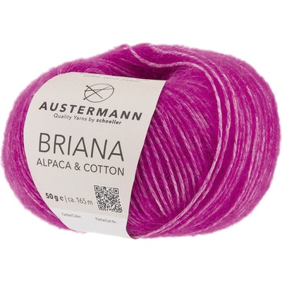 Austermann BRIANA Alpaca & Cotton - 51% alpaka, 49% bavlna - Ručně pletací příze Barva: 004 CYCLAM