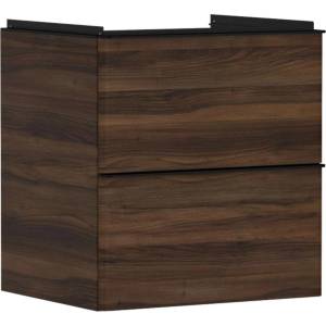 Hansgrohe Xelu Q - Шкафче за умивалник, 63x58x50 см, 2 чекмеджета, тъмен орех/матово черно 54026670 (54026670)