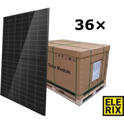 Elerix ESM-430T Solární panel monokrystalický 430Wp 108 článků IP68 half-cut N-Type TOPCon celočerný SVT35220 paleta 36ks