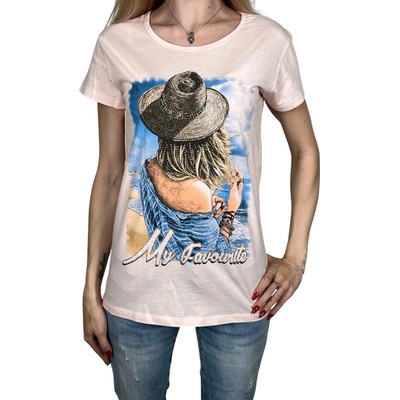 Namso Dámske tričko s krátkym rukávom FAVORITE Růžová