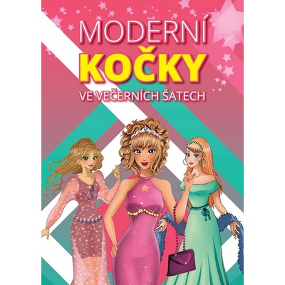 Moderné kočky vo večerných šatách omaľovánka
