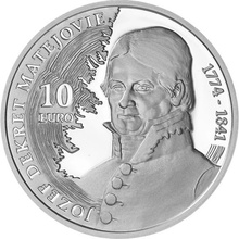 MINCOVNA KREMNICA, statny podnik Stříbrná slov. mince 10 EUR 2024 - Jozef Dekrét - Matejovie - 250 let od narození proof 18 g