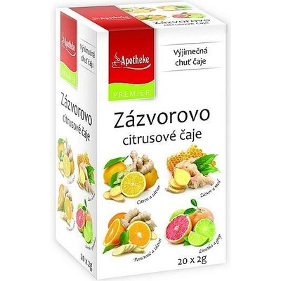 Apotheke Premier Zázvorovo citrusové čaje 4v1 4 x 5 x 2 g