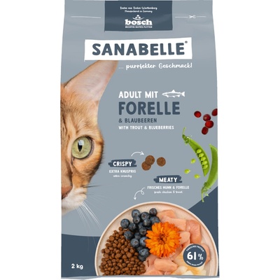 Sanabelle Adult so pstruhom a čučoriedkami 2 kg