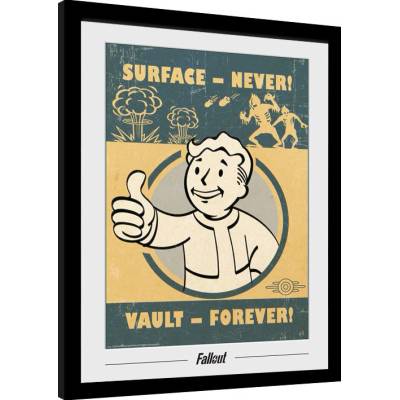Rámovaný Obraz - Fallout - Vault Forever, 34 x 44,2 cm