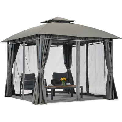 Garden Point Сицилия 3x3m антрацитен градински павилион (GAP831)