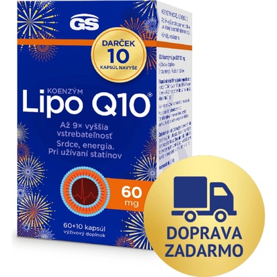 GS Koenzým lipo Q10 60 mg 60 + 10 kapsúl