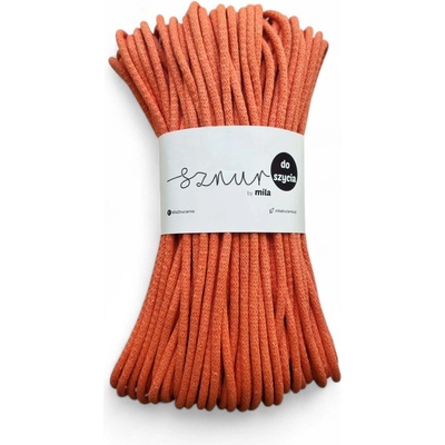Bavlněná šňůra na šití 6mm/50m - BÍLÁ