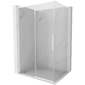 Mexen Rox L плъзгаща се душ кабина 110 x 95 cm, прозрачен, бял - 8C2L-110-095-20-00 (8C2L-110-095-20-00)