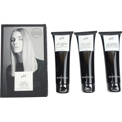 pH Laboratories pH Комплект за изправяне на коса Pure Straight Trial Kit, 3 x 60 ml