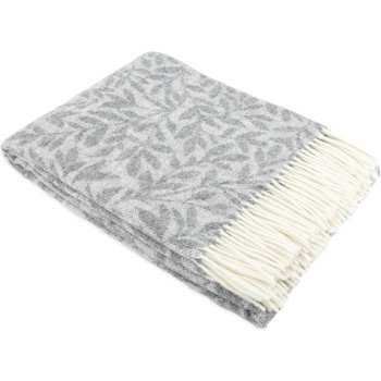 Native Natural Вълнено одеяло 140x200 cm - Native Natural (BLA-LEAF-GREY)