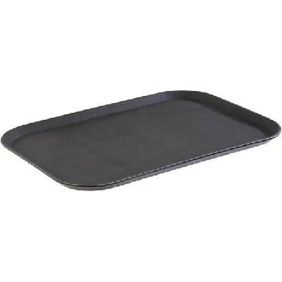 APS 517 Protiskluzový servírovací podnos, 53 x 36,5 cm, výška 2 cm, protiskluzový povrch, černý,