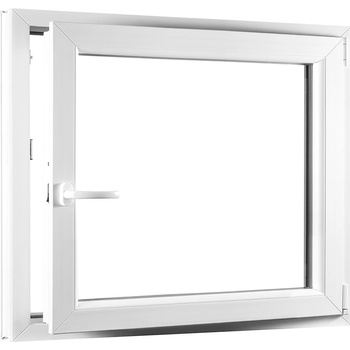 SKLADOVE-OKNA.sk - Jednokrídlové plastové okno PREMIUM, otváravo - sklopné pravé - 950 x 900 mm, barva biela