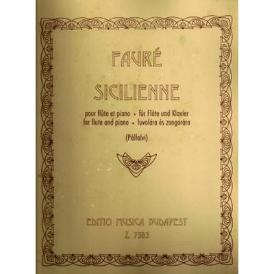 Sicilienne for flute and piano op. 78