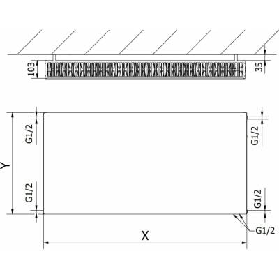 Mexen CVF22 W622F-040-100-00 400 mm x 1000 mm