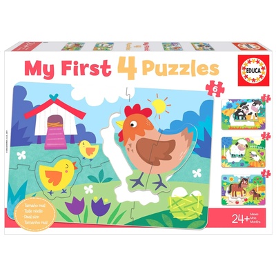 Educa - Puzzle In the yard Progressive - 1 - 39 piese