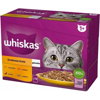 Whiskas kuracie mäso kačacie hydinové morčacie v želé 12 x 85 g