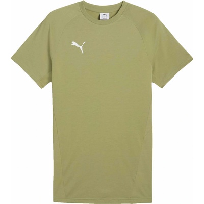 Puma pánske tričko TEAMEVOSTRIPE TEE khaki biela