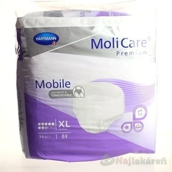 Molicare Premium Mobile fialové 8 kvapiek L 14 ks