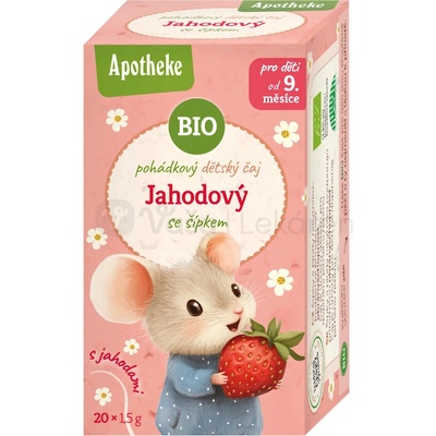 APOTHEKE ROZPRÁVKA Jahodový so šípkami BIO ovocný čaj 20 x 1,5 g .